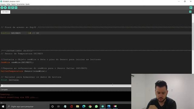 DS18B20 + ESP32 смотреть онлайн