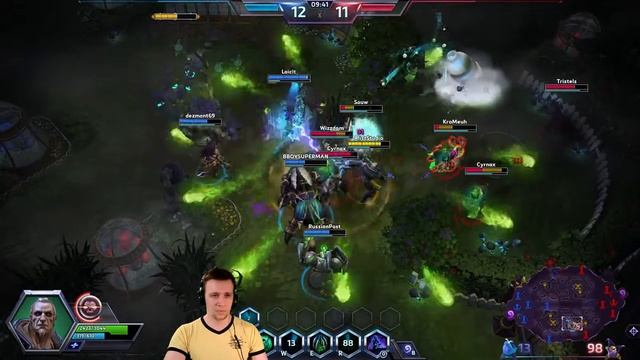 Как играть за зула или первый бой на некроманте ◄Зул► Heroes of the storm #41 смотреть онлайн