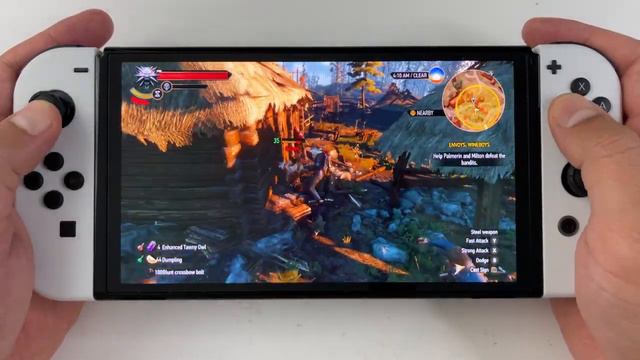 The Witcher 3 OLED Nintendo Switch Gameplay