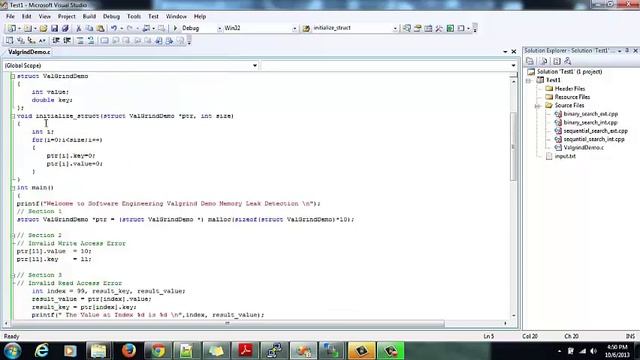 Using Valgrind to avoid memory Leakage смотреть онлайн