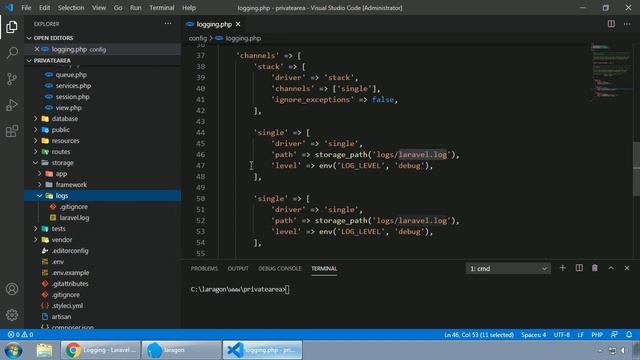 LARAVEL #080 INTRODUÇÃO AO REGISTO DE LOGS смотреть онлайн