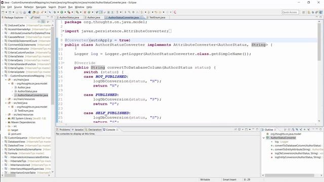 Implement a custom enum mapping with an AttributeConverter смотреть онлайн
