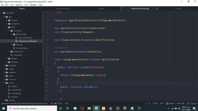 API Telegram Laravel смотреть онлайн