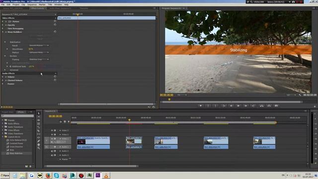Стабилизация изображения в Adobe Premiere