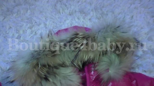 Детский зимний костюм Moncler цвет королевская фуксия смотреть онлайн