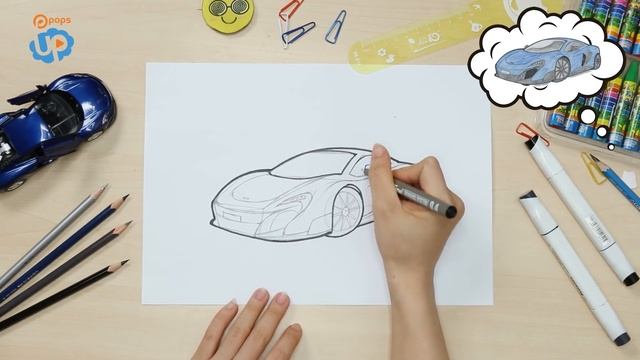 How to draw ? a car Mclaren SUPER FAST ? | Coloring pages - Hí Hoáy - EP 16 смотреть онлайн