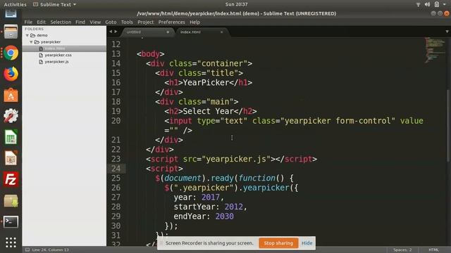 Simple jQuery Year Picker Plugin смотреть онлайн