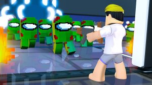 НАШЕСТВИЕ ЗОМБИ AMONG US в Roblox! ЧЕЛЛЕНДЖ: Выжить Любой ЦЕНОЙ!