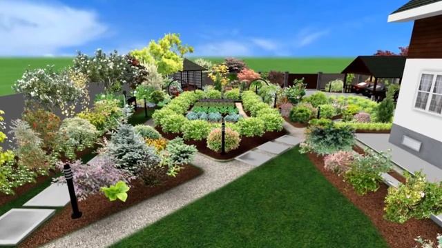 Ландшафтный дизайн Проект участка 15 сот смотреть онлайн