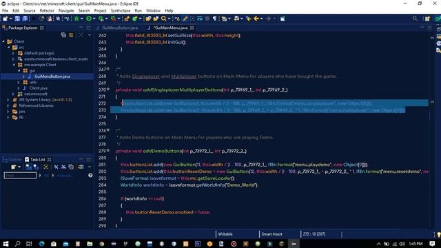 Minecraft Tutorial #1 How to create Custom GuiMainMenu | 1.8 to 1.8.9 смотреть онлайн