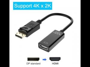 Переходник адаптер Display Port DP -  HDMI. Поддерживает разрешение видео до 4k x 2k.