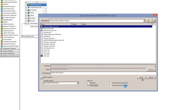 Взаимодействие среды Ansys Workbench с сервером управления данными Ansys EKM смотреть онлайн