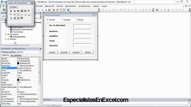 Día 39: Formularios en Excel VBA: Eliminar datos de una base de datos en Excel #Reto40Excel 2016 смотреть онлайн