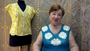 Кофточка "Сочинение". Мастер-класс по вязанию крючком от О. С. Литвиной.
