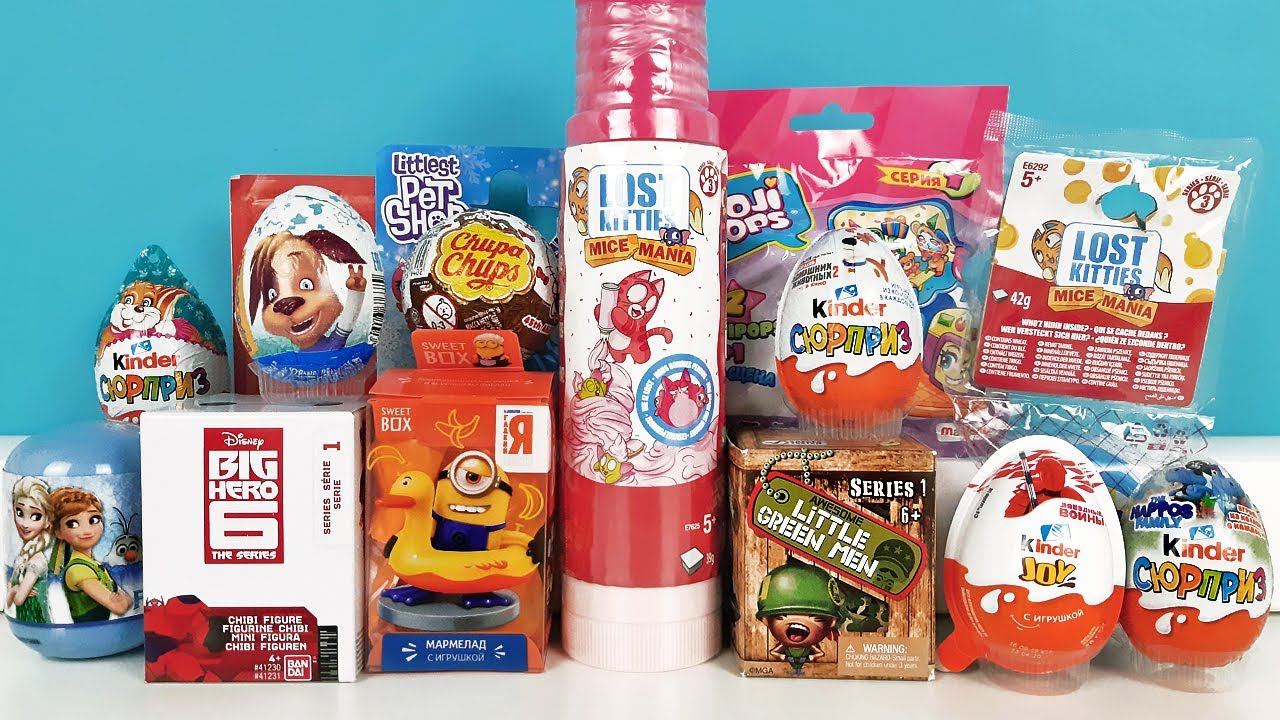 15 Киндер Сюрпризов, Unboxing Kinder Surprise Lost Kitties, БАРБОСКИНЫ,Холодное сердце,Frozen Disney смотреть онлайн