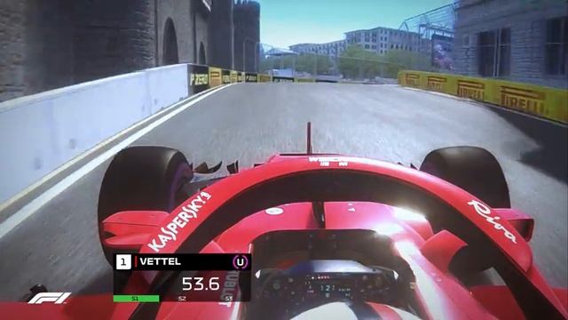 F1 2018 Sebastian Vettel's Ferrari SF71H ONBOARD at BAKU | #AssettoCorsa смотреть онлайн
