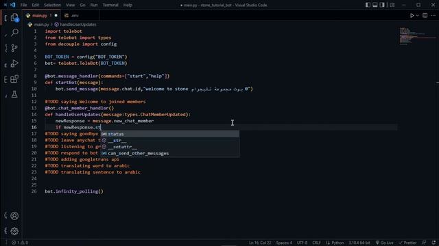 How To Make A Python Group Chat Telegram Bot #1 [ Arabic ] смотреть онлайн
