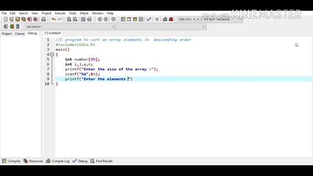 C Programming- Sort the elements on an array in descending order смотреть онлайн