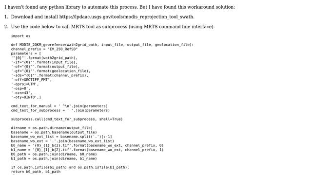 GIS: What Python libraries can I use to georeference standard MODIS products? смотреть онлайн