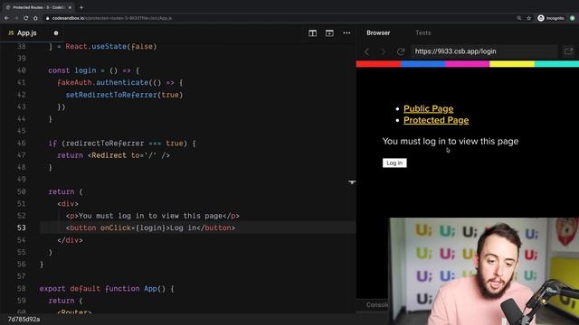 Protected routes and authentication with React Router v5 смотреть онлайн