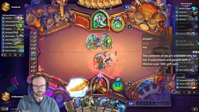 Secret Rogue Stream - Festival Legends - Hearthstone смотреть онлайн