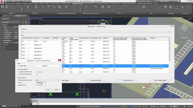 MagiCAD 2016.4 for AutoCAD Cable sizing смотреть онлайн