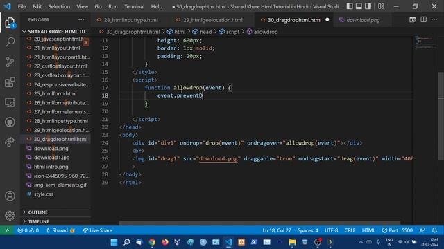 Drag & Drop Elements with JavaScript and HTML || HTML Tutorial in Hindi #30 смотреть онлайн