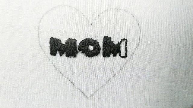 Mother's day hand embroidery by letters design for beginners tutorial|happy mother's day embroidery смотреть онлайн