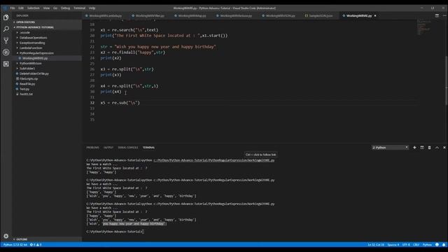 Python RE Module and Methods | re.spilt() , re.finalAll(), re.search() | Python Regular expression смотреть онлайн