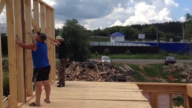 Сборка стен второго этажа смотреть онлайн