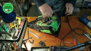 Установка ремонтной шпильки на бензопиле.