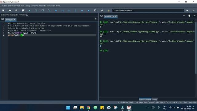 Lambda Function in Python | Definition, Syntax, Example | lambda() along with map() | codeayan смотреть онлайн