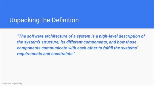 Introduction to Software Architecture & Design of Modern Large Scale Systems смотреть онлайн