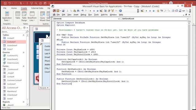 Turn Caps Lock, Num Lock, And Scroll Lock ON Or OFF With Microsoft Access VBA Using SendKeys