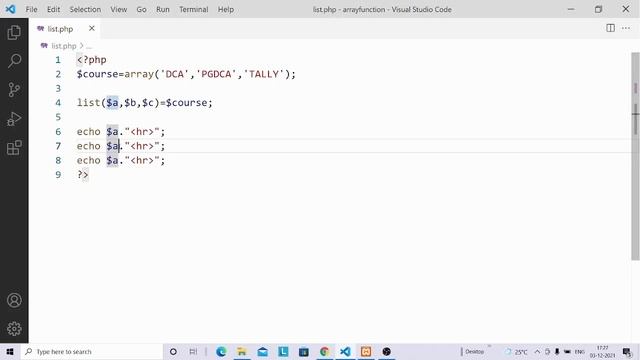 list function website development with php смотреть онлайн