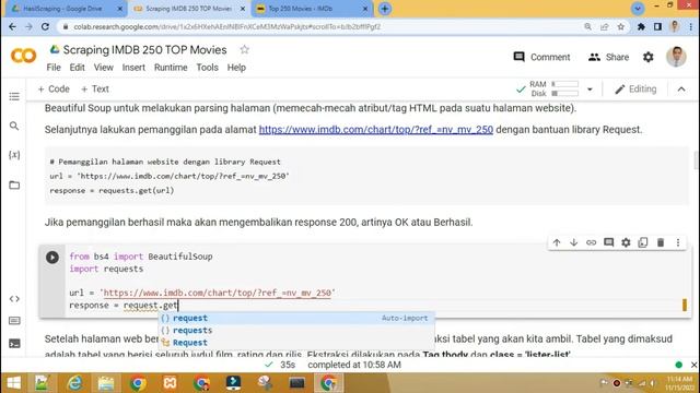 Web Scraping IMDB Top 250 Movies dengan Python dan Library BeautifulSoup смотреть онлайн