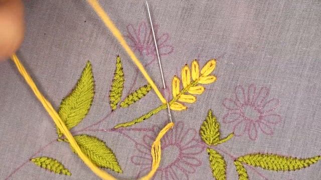 Flower Embroidery Tutorial for Beginners, Cute Flower Designs Sewing Class, Easy Embroidery смотреть онлайн