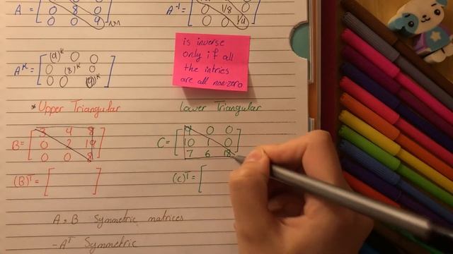 diagonal matrix upper and lower matrices ••• class11 linear algebra смотреть онлайн