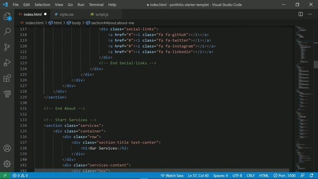 Responsive Portfolio Website Using Html Css Javascript | Part 7 смотреть онлайн