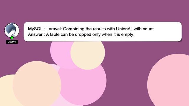 MySQL : Laravel: Combining the results with UnionAll with count смотреть онлайн