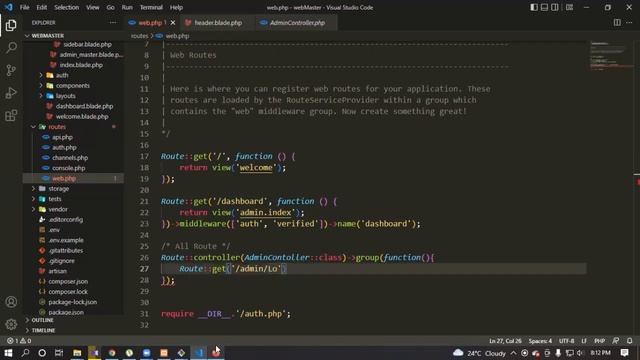 009 Laravel 9 Tutorial | How to create Logout Option in Laravel смотреть онлайн