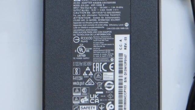 19.5V6.92A ADP-135NB B used смотреть онлайн