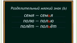 Разделительный твёрдый и мягкий знаки правило