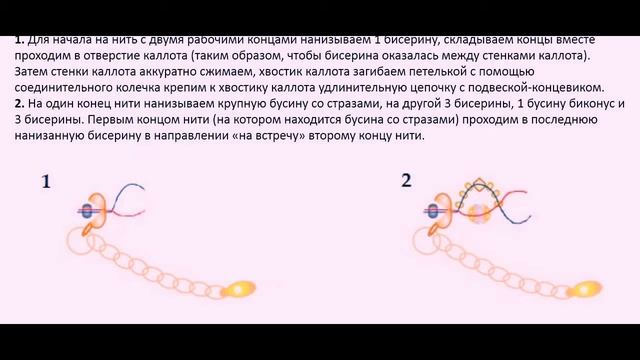 Бисероплетение Браслет из бисера, страз и бусин схема плетения смотреть онлайн