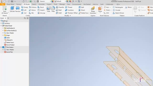 Inventor - Create Flat Pattern смотреть онлайн