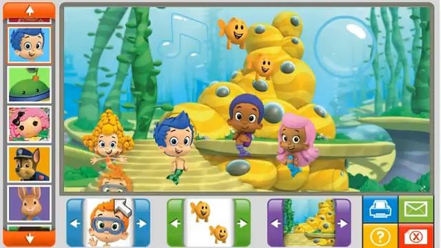 Nick Jr Sticker Picture Fun Review Game Bubble Guppies смотреть онлайн