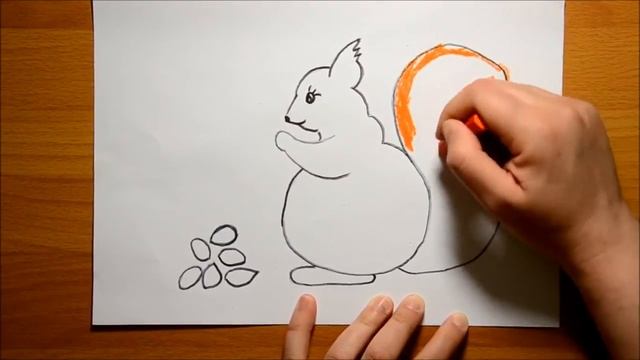 Рисуем белочку развивающий детский видео урок для малышей смотреть онлайн