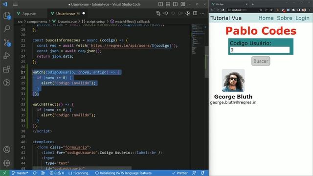 07 - Watch e WatchEffect | Vue 3 e Composition API смотреть онлайн