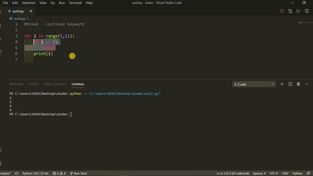 Break and Continue keywords in Python | Part 14 | Learn Python in Nepali [2020] смотреть онлайн