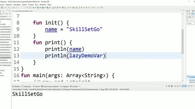 Difference between Lazy and Lateinit in Kotlin | Kotlin tutorial for beginners part 19. смотреть онлайн